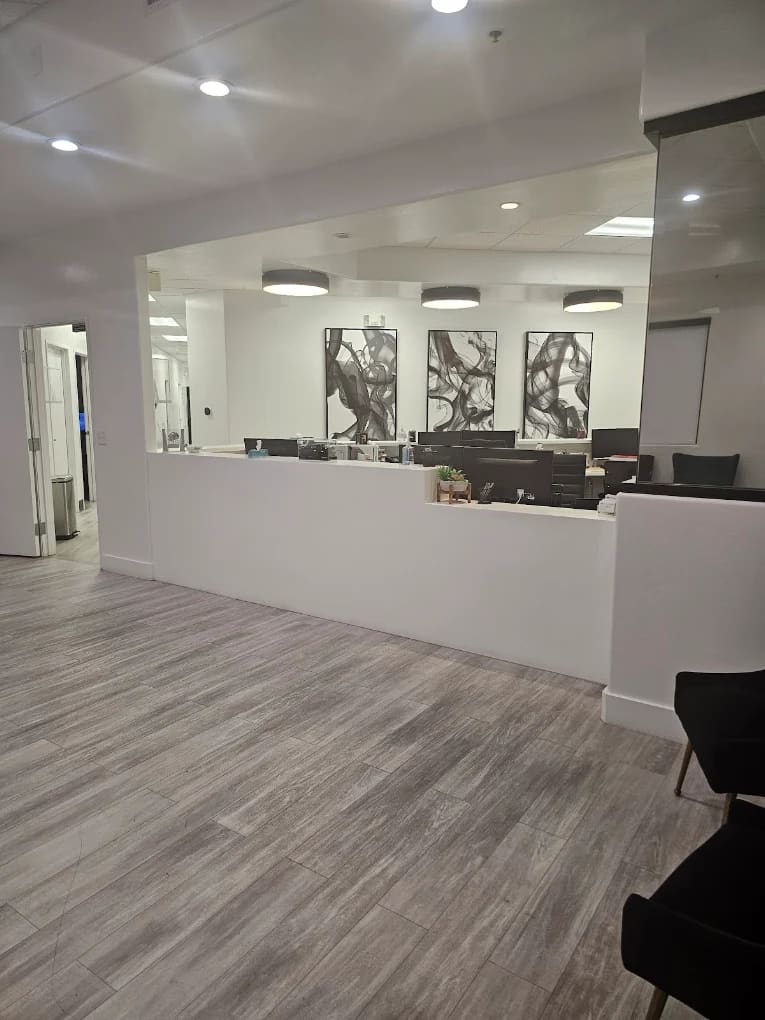 Front desk and check-in area